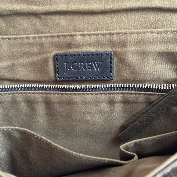 J Crew Green Leather Crossbody Purse Handbag - Picture 3 of 10